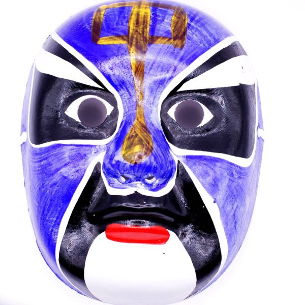 画像3: 京劇面譜(隈取り面)　青A (3)