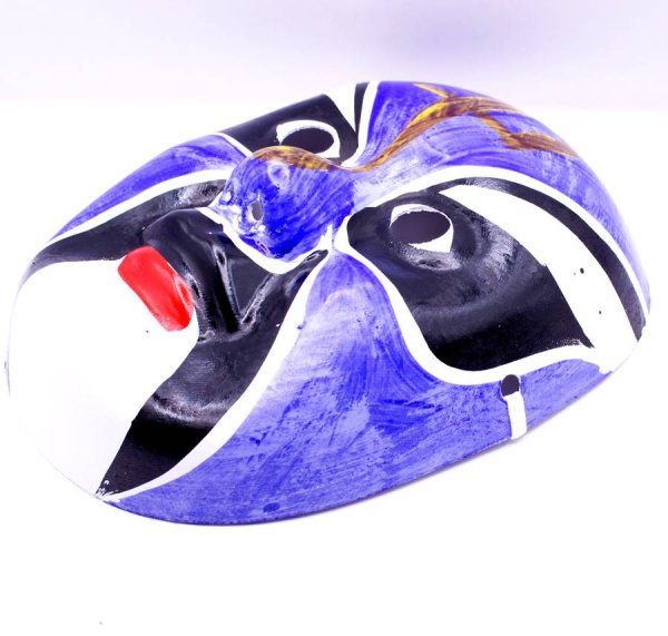 画像4: 京劇面譜(隈取り面)　青A (4)