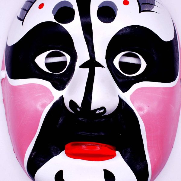 画像2: 京劇面譜(隈取り面)　桃A (2)