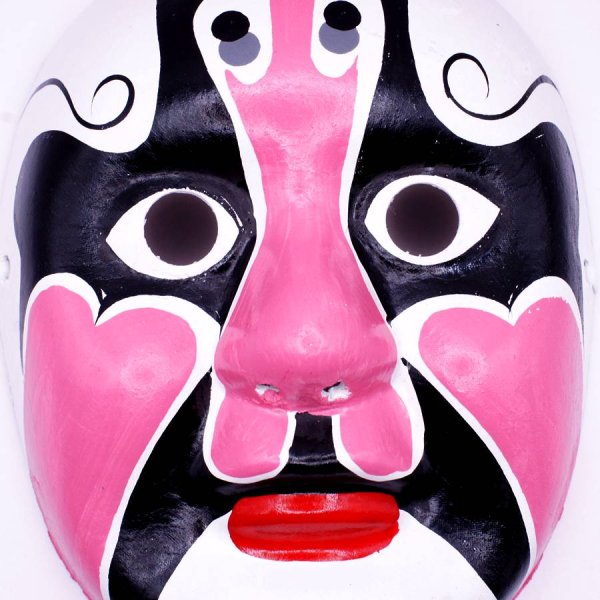 画像2: 京劇面譜(隈取り面)　桃B (2)