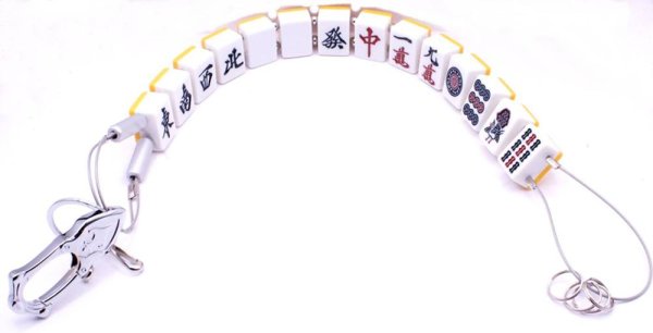 画像7: 役満 麻雀牌 国士無双（こくしむそう）  ワイヤー式 キー ＆ ウォレットチェーン　特大サイズ (7)