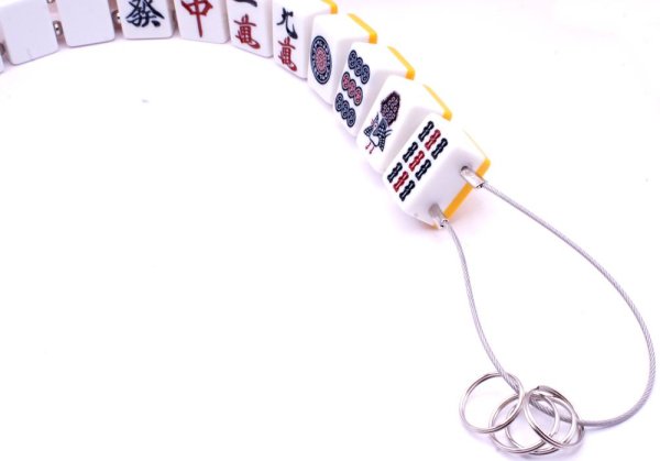 画像4: 役満 麻雀牌 国士無双（こくしむそう）  ワイヤー式 キー ＆ ウォレットチェーン　特大サイズ (4)