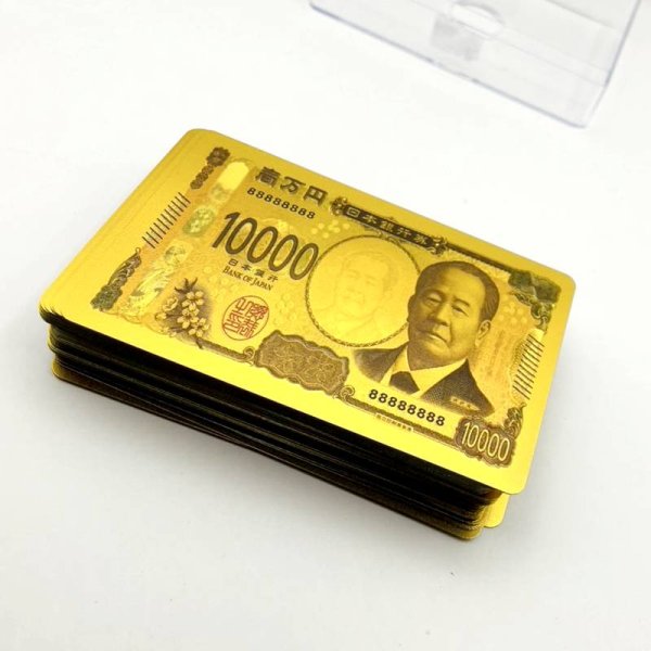 画像8: PVC製 壱萬円札 渋沢栄一 モチーフ セレブ トランプ (8)