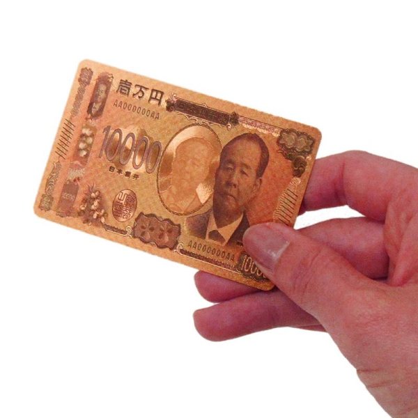 画像2: PVC製 壱萬円札 渋沢栄一 モチーフ セレブ トランプ (2)