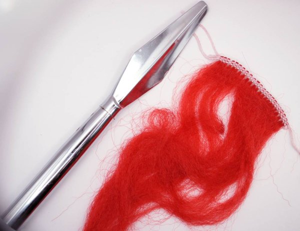 画像2: 槍先セット　大サイズ約28cｍ　槍纓付き (2)