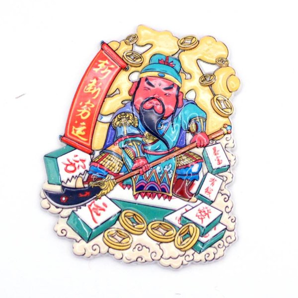 画像1: ポリストーン製　三国志/蜀　関羽/雲長 マグネット 237B04 (1)