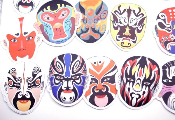 画像3: 京劇面 ステッカー  シール 60枚入り 277S009 (3)