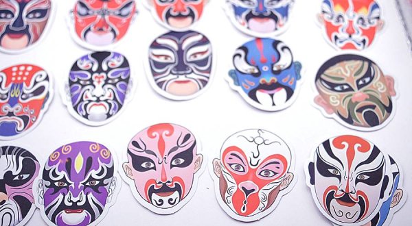 画像9: 京劇面 ステッカー  シール 60枚入り 277S009 (9)