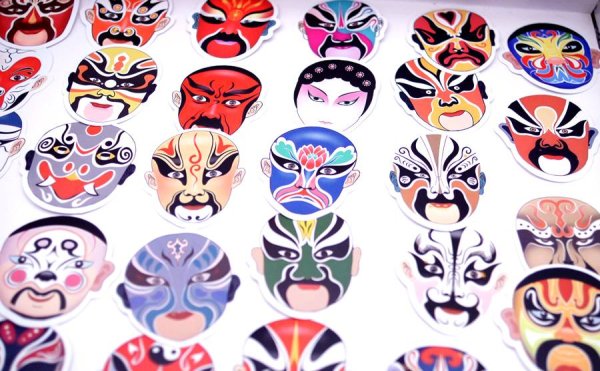 画像10: 京劇面 ステッカー  シール 60枚入り 277S009 (10)