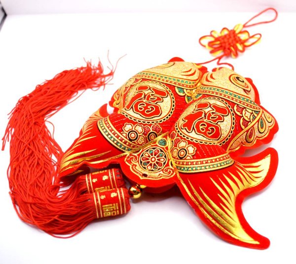 画像2: 吉祥 双魚飾り 15cm 221S02 (2)