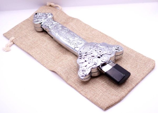 画像3: 太極拳用 伸縮剣用 巾着式 剣袋 麻製 (3)