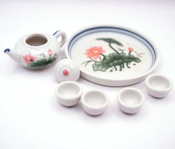 画像2: 蓮花 ミニチュア茶具 230LD01 (2)