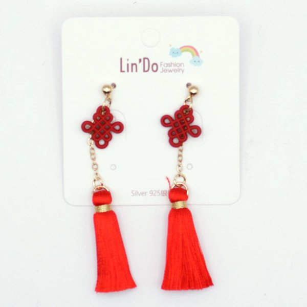 画像4: 吉祥  中華ピアス　如意ピアス　7cm (4)