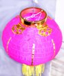 画像3: 布紅提灯 桃色 ランタン 無地 8インチ 2個セット 216C0808 (3)