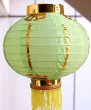 画像7: 布紅提灯 黄色 ランタン 無地 8インチ 2個セット 216C0808 (7)