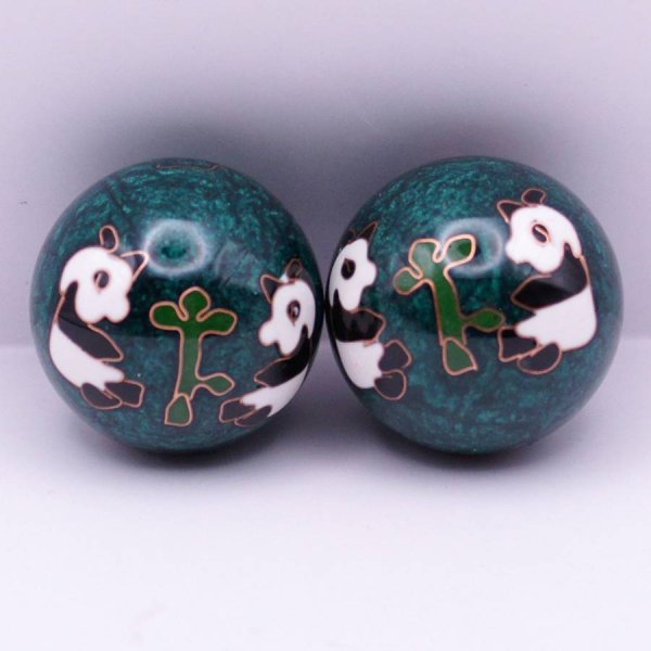 画像3: 七宝健身球・パンダ柄　緑色　直径40ccm (3)