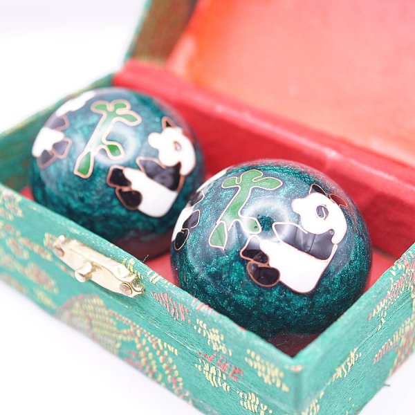 画像4: 七宝健身球・パンダ柄　緑色　直径40ccm (4)