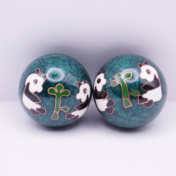 画像5: 七宝健身球・パンダ柄　緑色　直径40ccm (5)