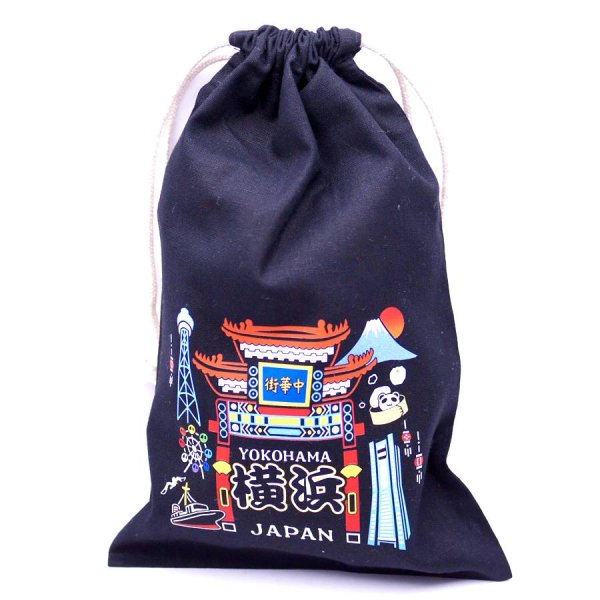 画像2: 横浜中華街・みなとみらいエリア限定 ご当地 巾着袋 (2)