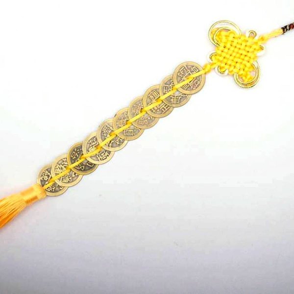 画像4: 中国飾り 十帝古銭 吊るし飾り245011 黄色 (4)