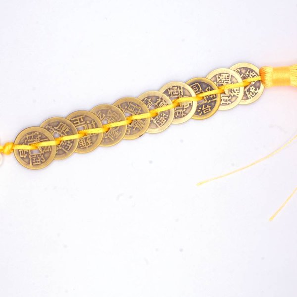 画像6: 中国飾り 十帝古銭 吊るし飾り245011 黄色 (6)