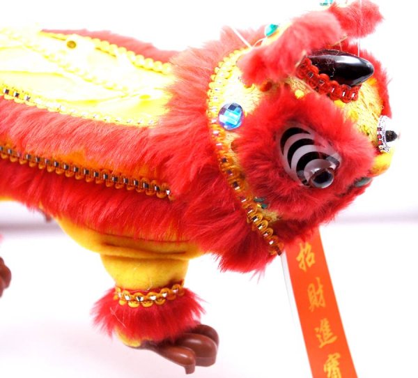 画像4: 中華 獅子舞 操り人形 白色＋黄色 221XL002-ye (4)