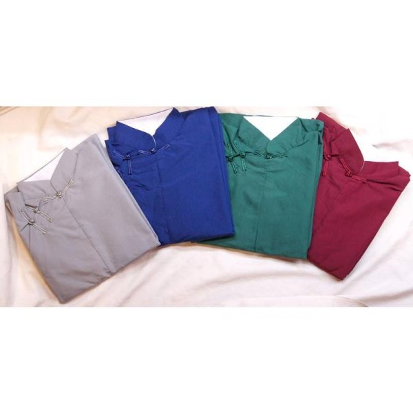 画像13: 男性チャンパオ  灰色  薄手綿ポリ素材 (13)