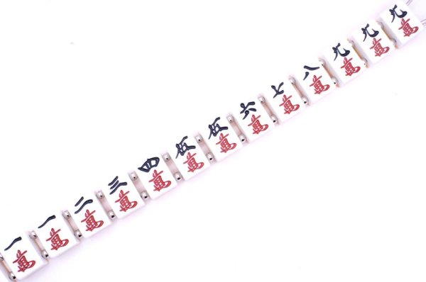 画像7: 役満 麻雀牌 九蓮宝燈(チューレンポウトウ/チューレンポートン） ワイヤー式 キー ＆ ウォレットチェーン　特大サイズ (7)