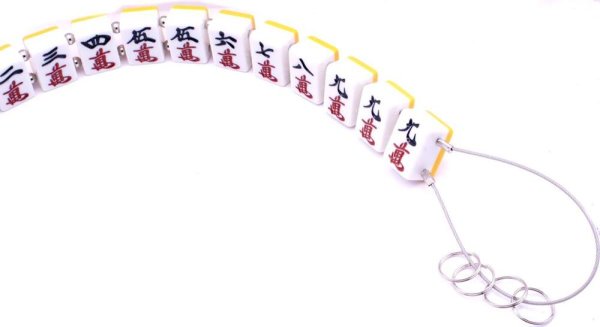 画像8: 役満 麻雀牌 九蓮宝燈(チューレンポウトウ/チューレンポートン） ワイヤー式 キー ＆ ウォレットチェーン　特大サイズ (8)