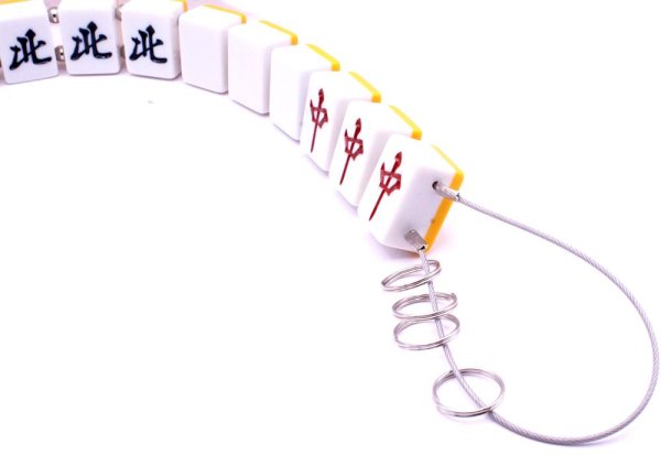 画像5: 役満 麻雀牌 字一色（ツーイーソー） ワイヤー式 キー ＆ ウォレットチェーン　特大サイズ (5)