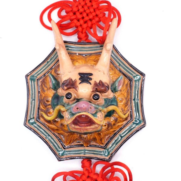 画像1: 風水 龍頭牌 壁掛飾り (1)