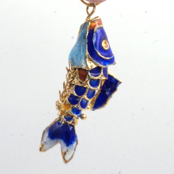 画像4: 七宝 (景泰藍) 小魚A アクセサリー TOPパーツ 5個セット (4)