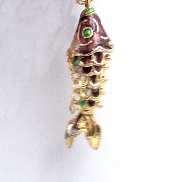 画像8: 七宝 (景泰藍) 小魚C アクセサリー TOPパーツ 5個セット (8)