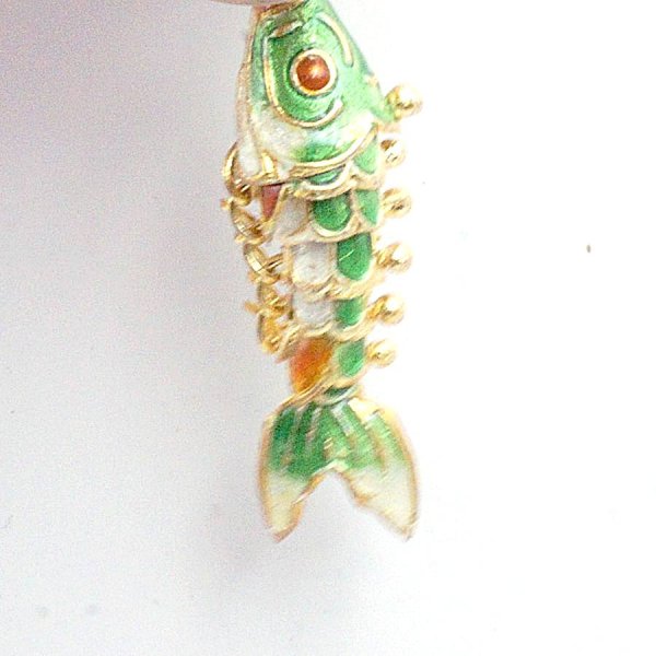 画像10: 七宝 (景泰藍) 小魚C アクセサリー TOPパーツ 5個セット (10)