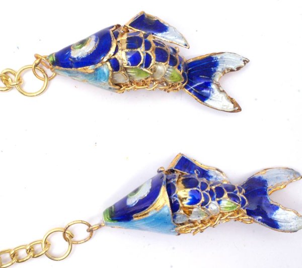 画像4: 七宝 (景泰藍) 大 魚H アクセサリー  キーホルダー 2個 (4)