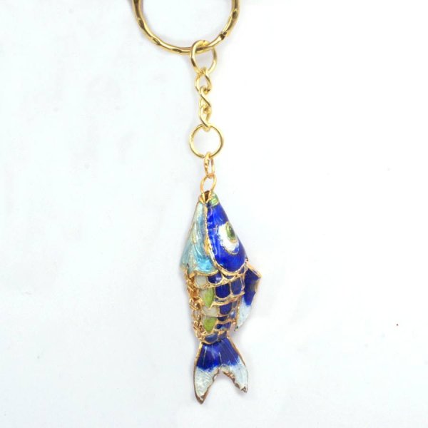 画像5: 七宝 (景泰藍) 大 魚H アクセサリー  キーホルダー 2個 (5)