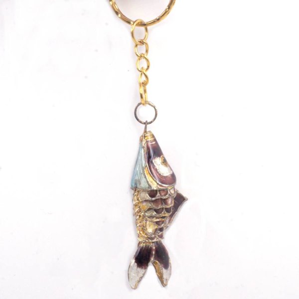 画像7: 七宝 (景泰藍) 大 魚H アクセサリー  キーホルダー 2個 (7)