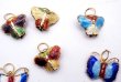 画像3: 七宝 (景泰藍) 蝶々 アクセサリー TOPパーツ 5個セット (3)