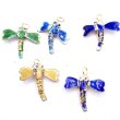画像1: 七宝 (景泰藍) トンボ(蜻蛉) アクセサリー TOPパーツ 5個セット (1)