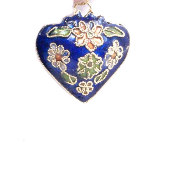 画像9: 七宝 (景泰藍) 小ハートA アクセサリー TOPパーツ 5個セット (9)