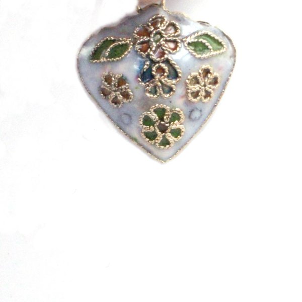 画像4: 七宝 (景泰藍) 中ハートB アクセサリー TOPパーツ 3個セット (4)