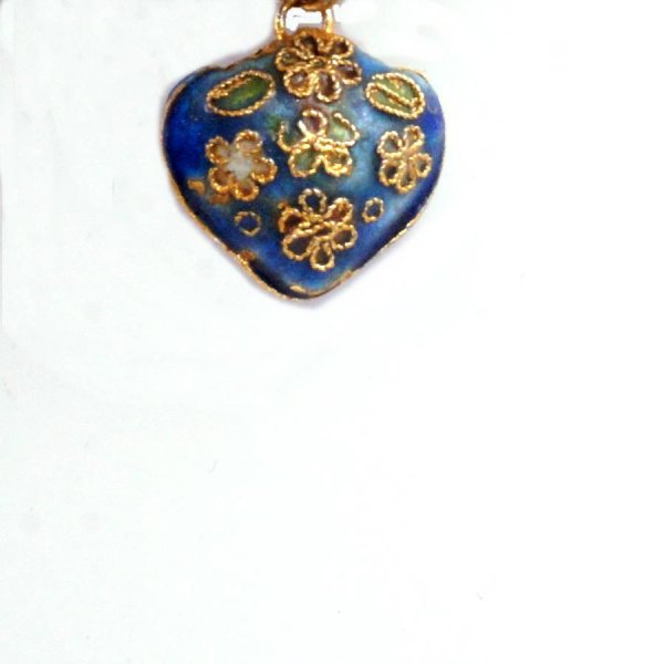 画像5: 七宝 (景泰藍) 大ハートC アクセサリー TOPパーツ 2個 (5)