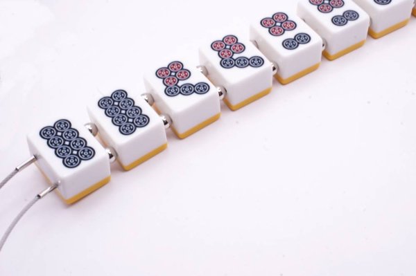 画像6: 役満 麻雀牌 大車輪（だいしゃりん） ワイヤー式 キー ＆ ウォレットチェーン　特大サイズ (6)