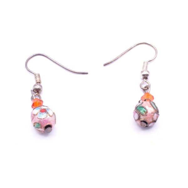 画像8: 七宝 (景泰藍)  丸型ピアス 2セット 7 (8)