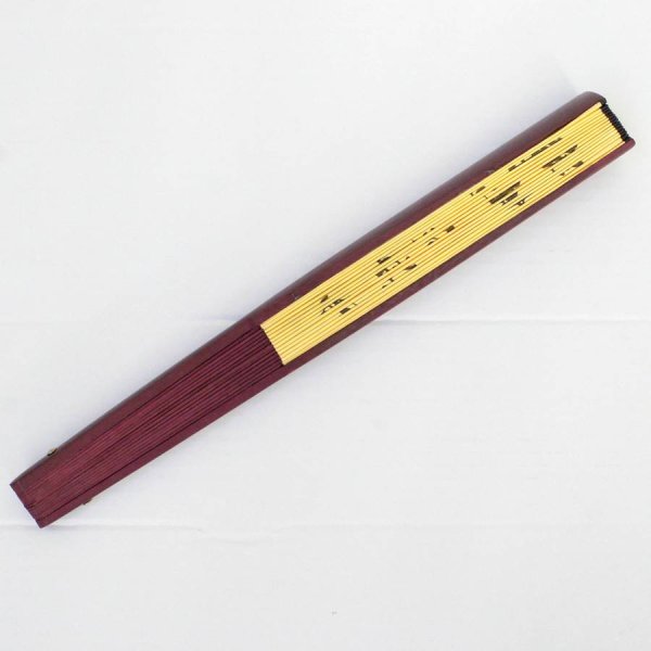 画像5: 牡丹柄 扇子 33cm  223007 (5)