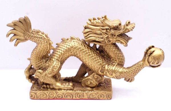画像4: 開運 銅製 漢龍 置物 2170017 長さ＝20cm (4)