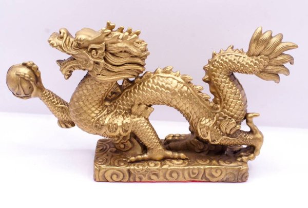 画像2: 開運 銅製 漢龍 置物 2170017 長さ＝20cm (2)