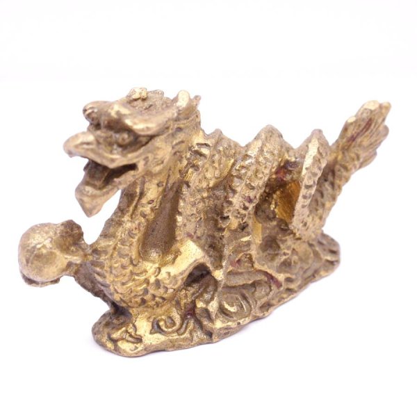 画像3: 開運 銅製 ミニ龍 置物 2170033　長さ=5.8cm (3)