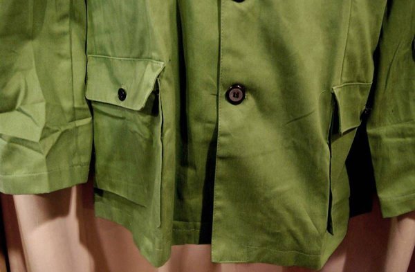 画像7: コットン製中国人民服(中山服)上衣・カーキ色 (7)