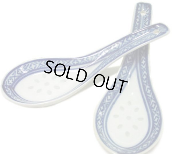 画像4: 景徳鎮製 ホタル焼き　れんげ　レンゲ（蓮華）青 No.23161903 (4)